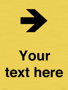 IV7086: Custom Directional signage arrow right