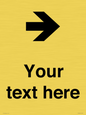 IV7086: Custom Directional signage arrow right