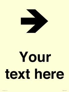 IV7086: Custom Directional signage arrow right