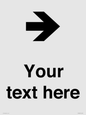 IV7086: Custom Directional signage arrow right