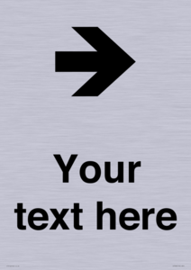 IV7086: Custom Directional signage arrow right