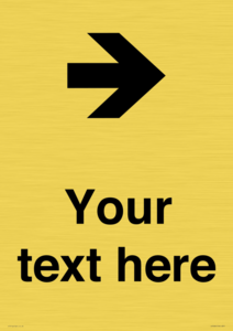 IV7086: Custom Directional signage arrow right