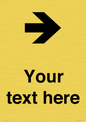 IV7086: Custom Directional signage arrow right