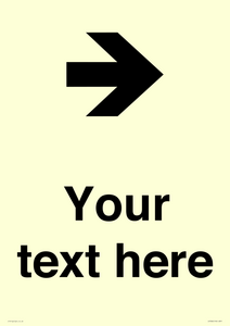 IV7086: Custom Directional signage arrow right
