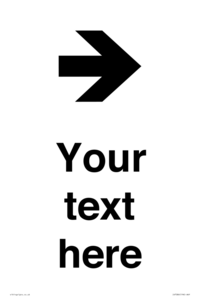 IV7086: Custom Directional signage arrow right