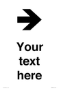 IV7086: Custom Directional signage arrow right