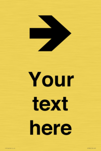 IV7086: Custom Directional signage arrow right