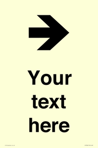 IV7086: Custom Directional signage arrow right