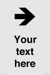 IV7086: Custom Directional signage arrow right