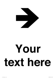 IV7086: Custom Directional signage arrow right