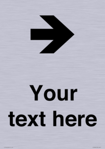 IV7086: Custom Directional signage arrow right