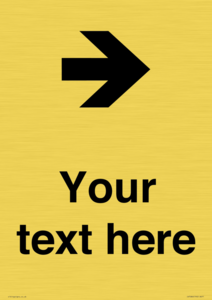 IV7086: Custom Directional signage arrow right