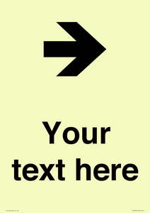 IV7086: Custom Directional signage arrow right