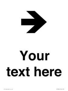 IV7086: Custom Directional signage arrow right