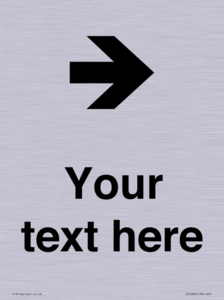 IV7086: Custom Directional signage arrow right