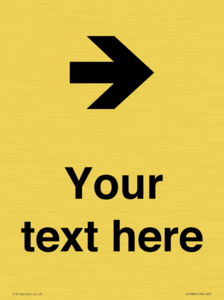 IV7086: Custom Directional signage arrow right