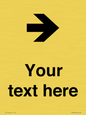 IV7086: Custom Directional signage arrow right