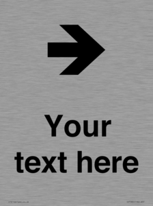 IV7086: Custom Directional signage arrow right