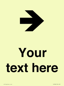 IV7086: Custom Directional signage arrow right
