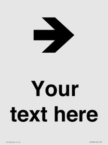 IV7086: Custom Directional signage arrow right