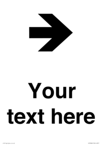 IV7086: Custom Directional signage arrow right