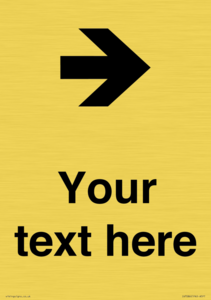 IV7086: Custom Directional signage arrow right