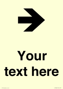 IV7086: Custom Directional signage arrow right