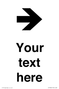 IV7086: Custom Directional signage arrow right