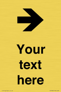 IV7086: Custom Directional signage arrow right