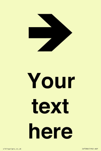 IV7086: Custom Directional signage arrow right
