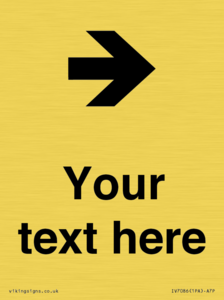 IV7086: Custom Directional signage arrow right