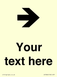 IV7086: Custom Directional signage arrow right