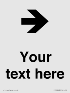IV7086: Custom Directional signage arrow right