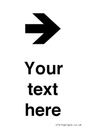 IV7086: Custom Directional signage arrow right