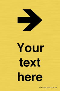 IV7086: Custom Directional signage arrow right
