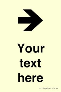 IV7086: Custom Directional signage arrow right