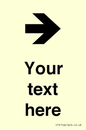 IV7086: Custom Directional signage arrow right