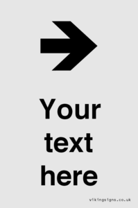 IV7086: Custom Directional signage arrow right