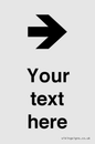 IV7086: Custom Directional signage arrow right