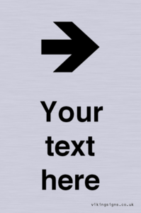 IV7086: Custom Directional signage arrow right