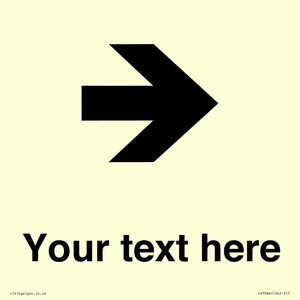IV7086: Custom Directional signage arrow right
