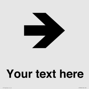 IV7086: Custom Directional signage arrow right