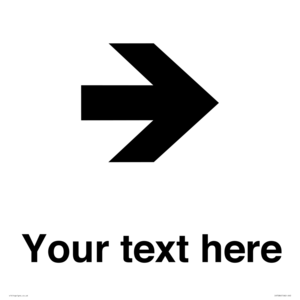 IV7086: Custom Directional signage arrow right