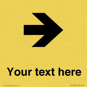IV7086: Custom Directional signage arrow right