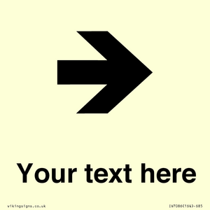IV7086: Custom Directional signage arrow right
