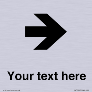 IV7086: Custom Directional signage arrow right
