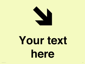 IV7087: Custom Directional signage arrow down right