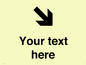 IV7087: Custom Directional signage arrow down right