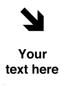 IV7087: Custom Directional signage arrow down right