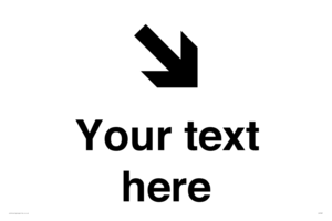 IV7087: Custom Directional signage arrow down right